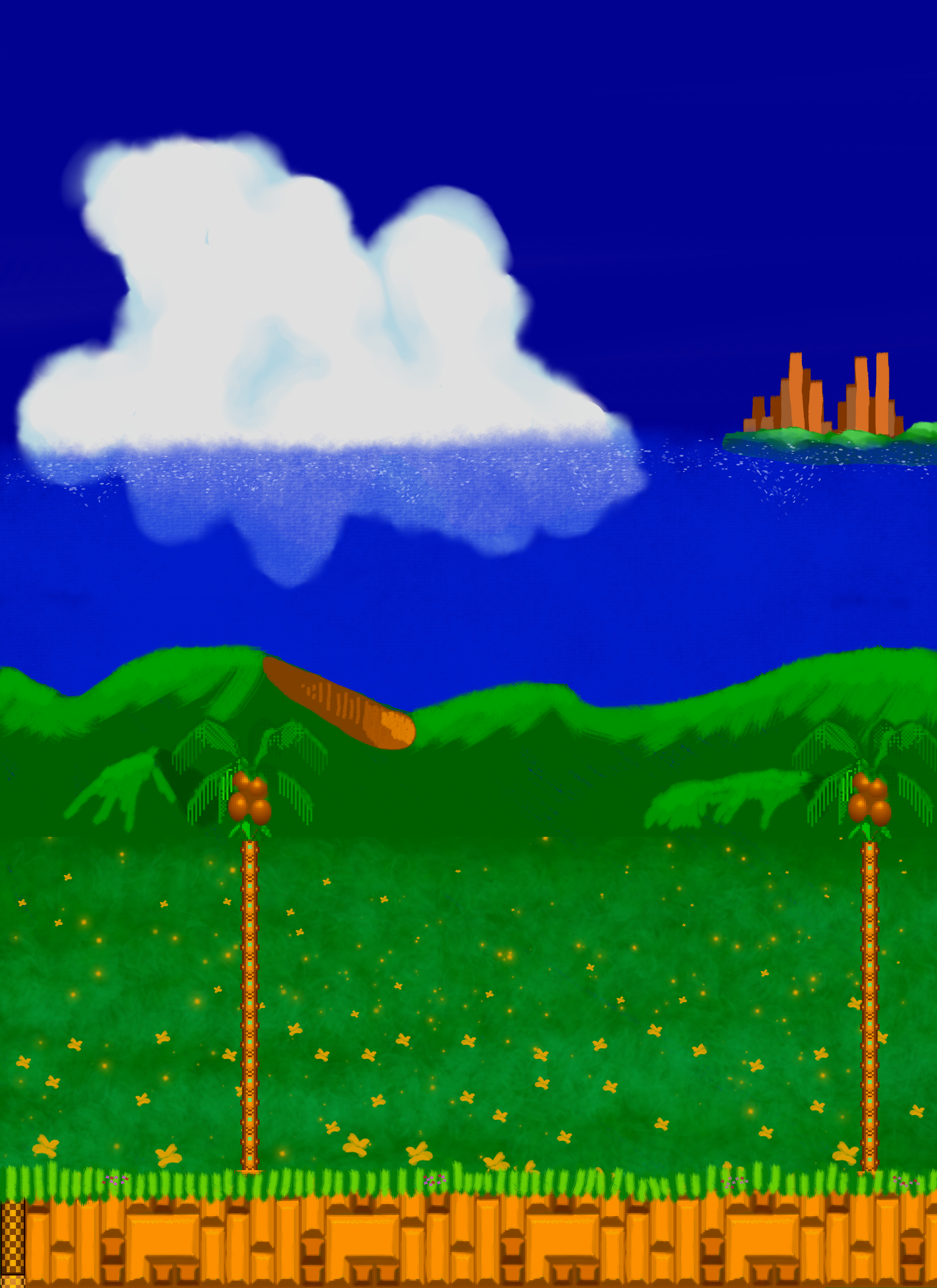 Wallpaper: Green Hill Zone by Roareye on DeviantArt