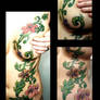Torso Floral Tattoo