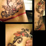 Torso Floral Tattoo Shading
