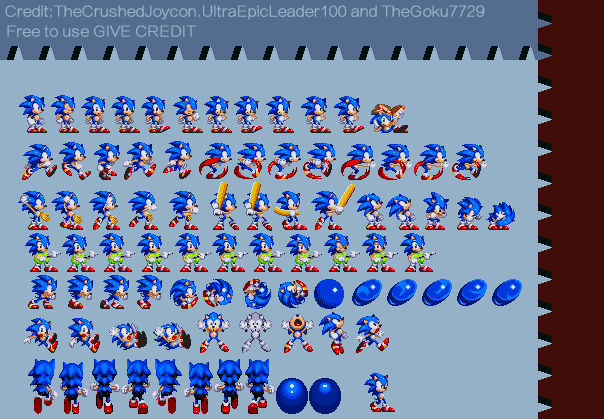 Mini Sheet Of Modgen Classic Sonic Custom Sprites by MekanTheGuy