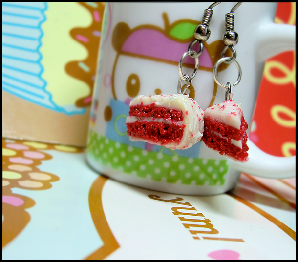 Red Velvet Cake Earrings