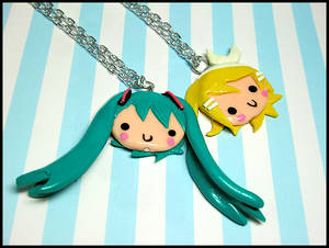 Miku + Rin Necklaces