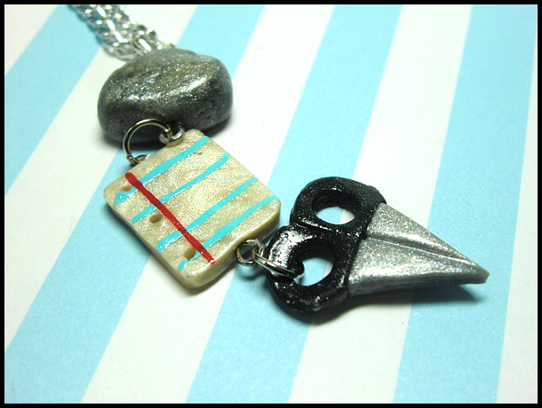 Rock, Paper, Scissors Necklace