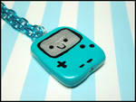 Blue Gameboy Necklace by GrandmaThunderpants