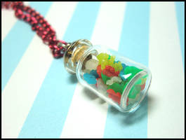 Mini Gummi Bear Jar Necklace