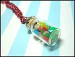 Mini Gummi Bear Jar Necklace by GrandmaThunderpants