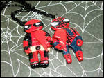 Spiderman/Deadpool BFF Necklace Set by GrandmaThunderpants