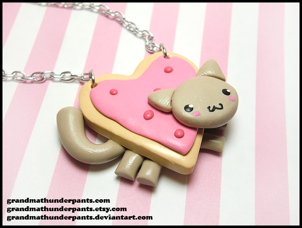 Heart Nyan Cat Necklace