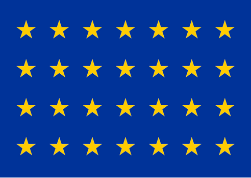 EU Flag 28 Stars 