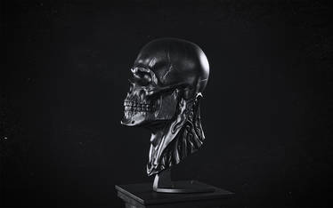 Biomech skull - BLACK