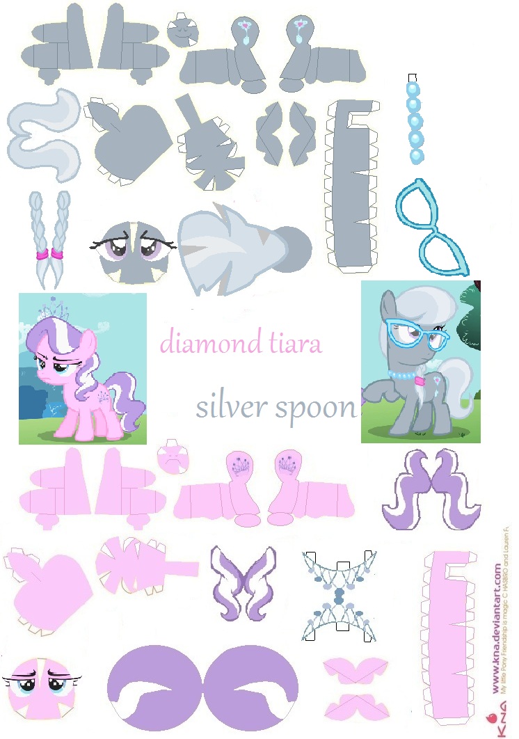 diamond tiara and silver spoon papercraft