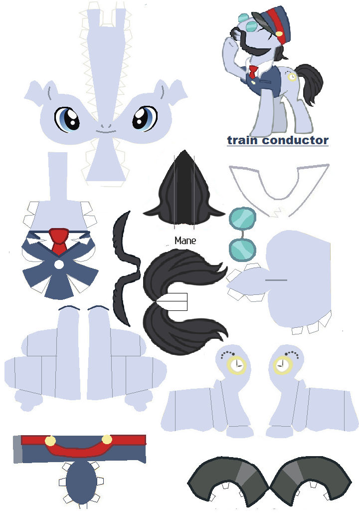 Mlp Train Engineer train conductor by DryRouteToDevon on DeviantArt