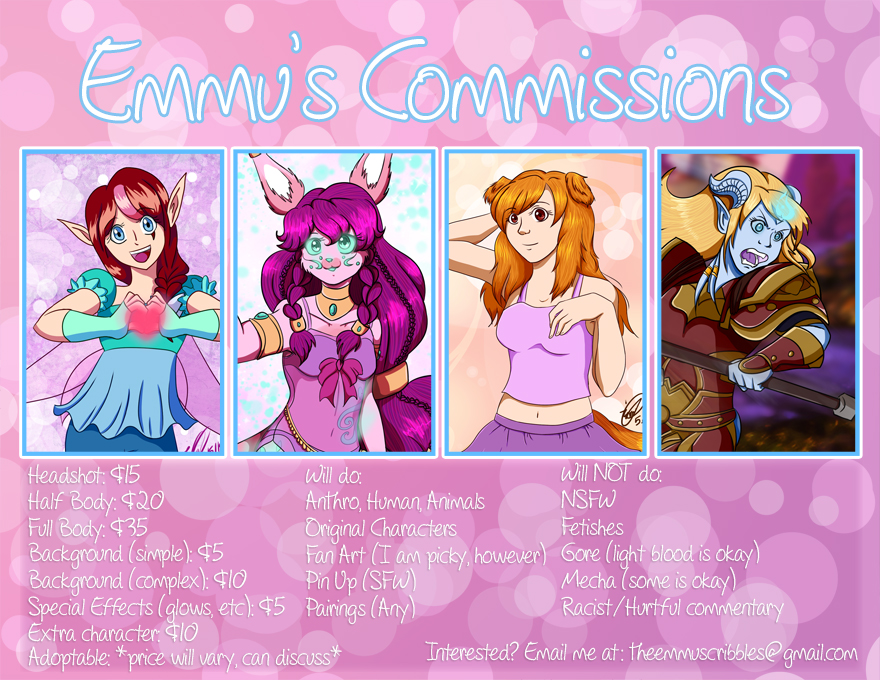 Emmu's Commission Sheet