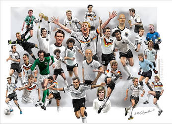 German Football greatest players Art print