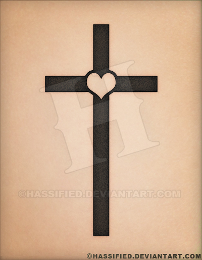 Heart Cross Tattoo