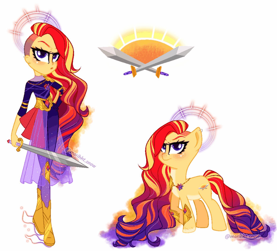 MLP EG Oc Adoptable ~ Sunset X Flash Sentry by Marihht on DeviantArt