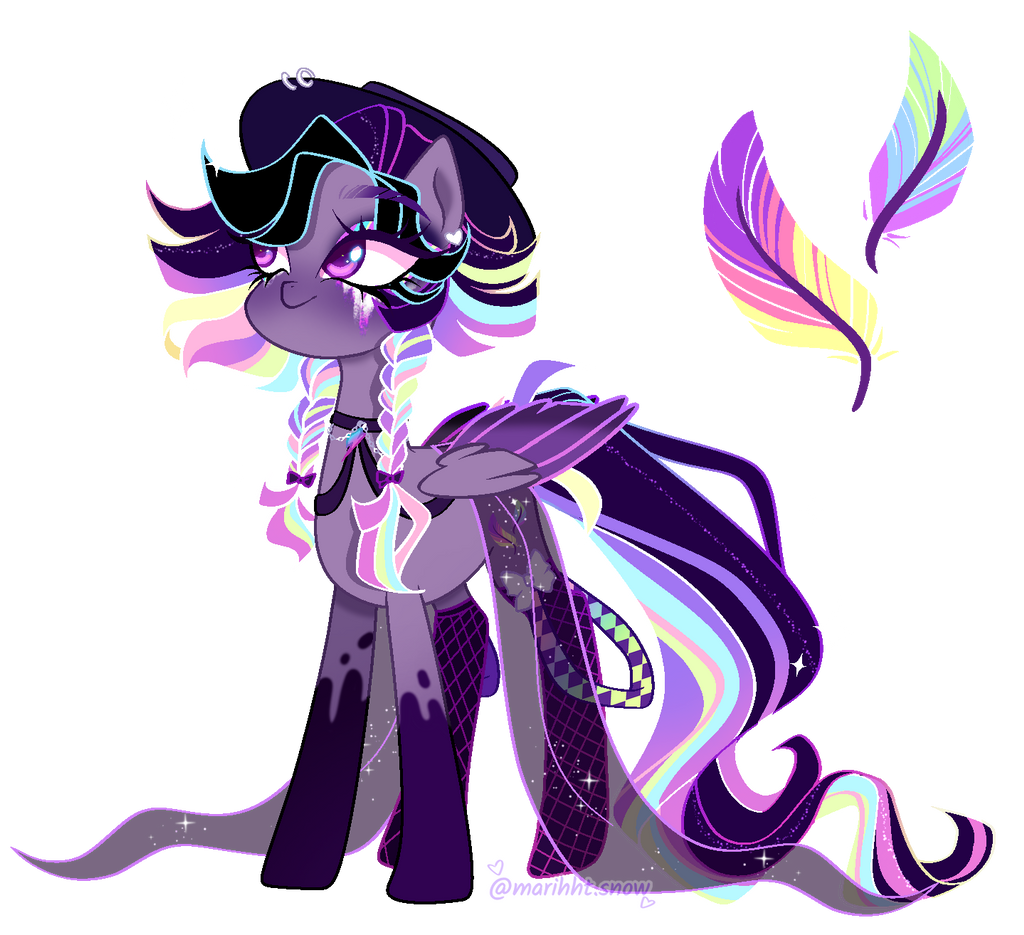 MLP Oc Adoptable ~ Inky Rose X Rainbow Dash by Marihht on DeviantArt