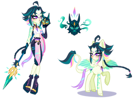 MLP X Genshin Oc Adoptable ~ Xiao X Rainbow Dash