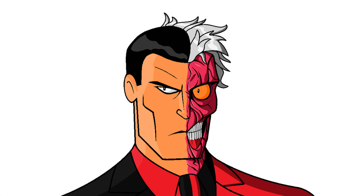 Two-Face In black and red by JulianIvoRobotnik on DeviantArt