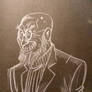 Hugo Strange on black paper