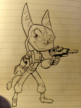 Ratchet with gun