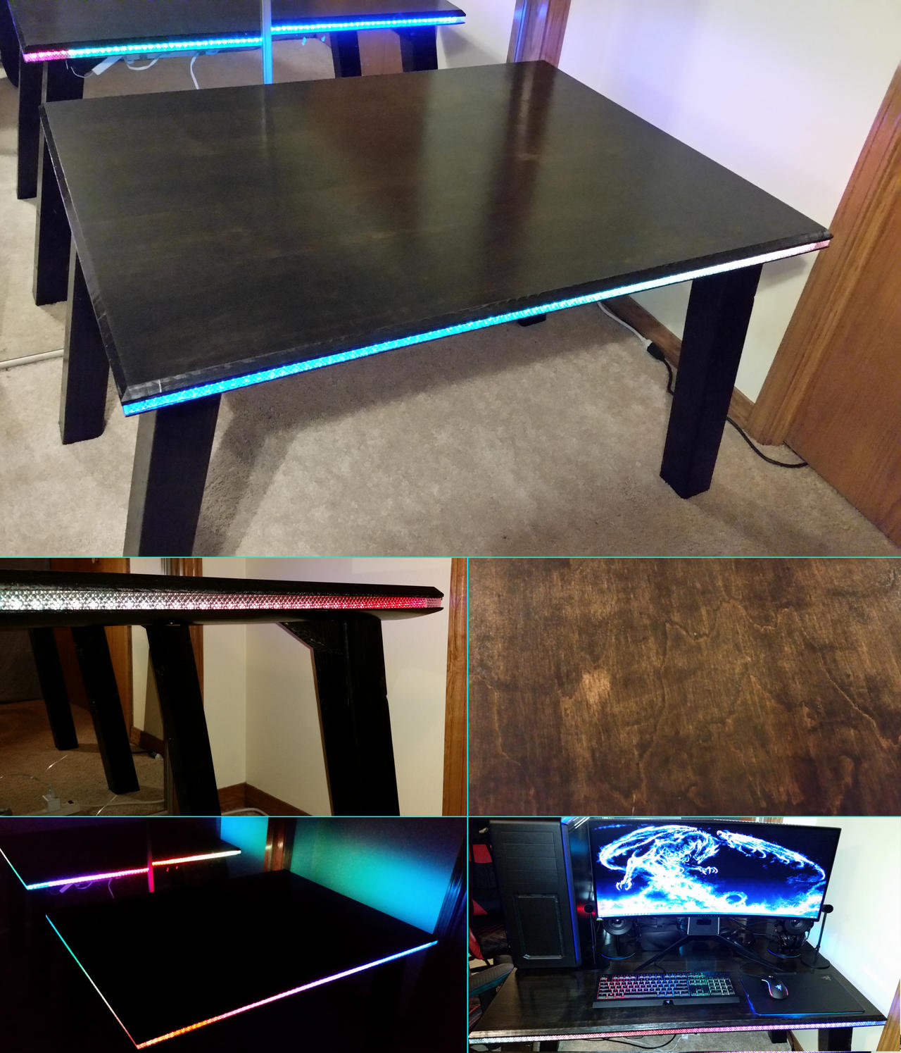 LED Computer Desk by Terreflare on DeviantArt