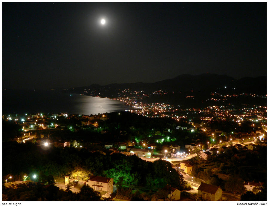 sea at night