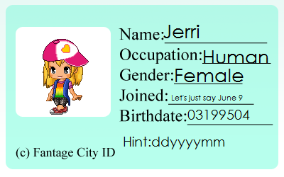 Fantage Fever City ID