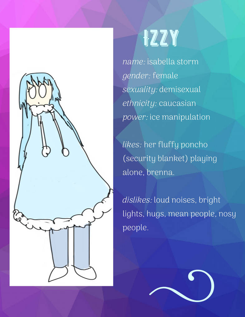 (old) Izzy character sheet by Artsy4wolf on DeviantArt