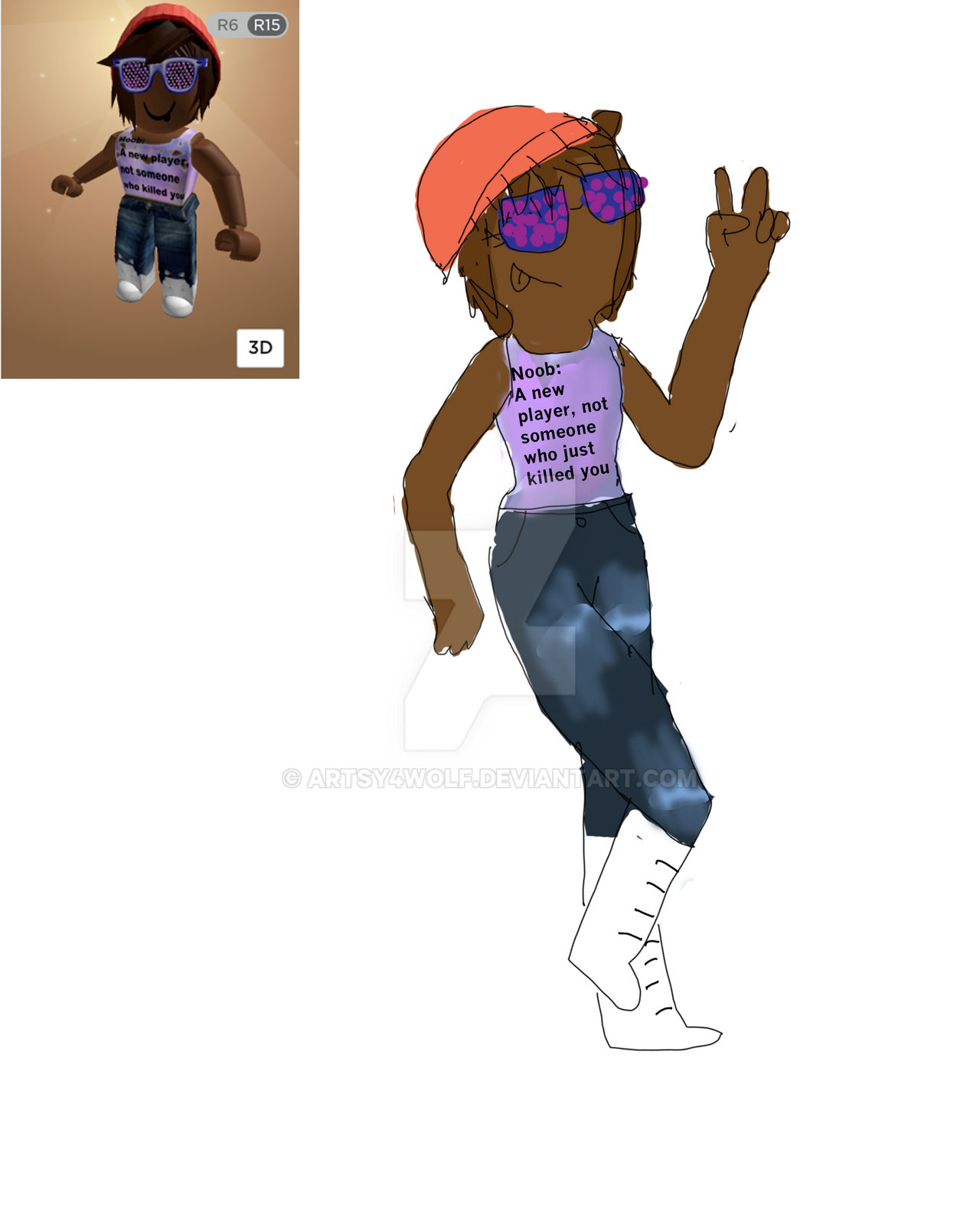 Drew Someone's Roblox Avatar by Woolou on DeviantArt