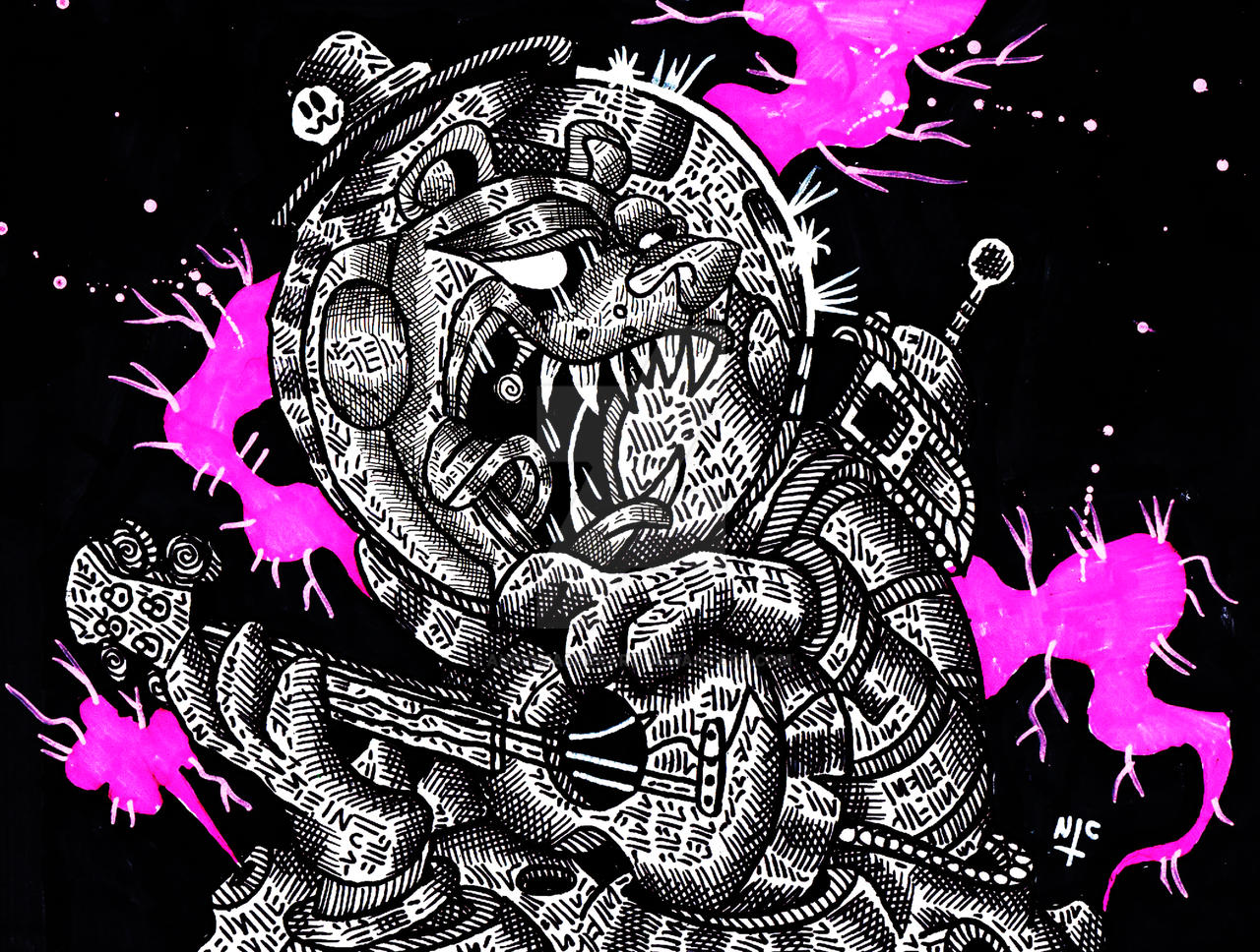 SPACE ROCKER DOG by AUDIOMASHERART on DeviantArt
