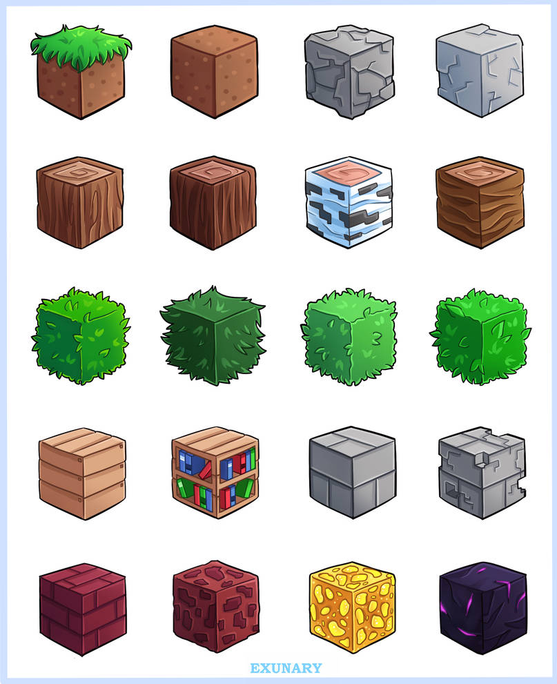 Normal Minecraft Blocks Minecraft Blocks by Exunary on DeviantArt