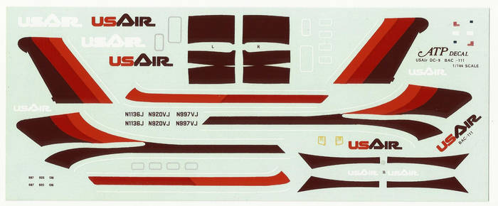 US Air DC9 decals