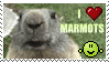 Stamp - I love marmots by Momotte2