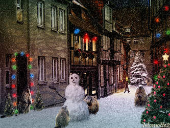 Christmas village for marmots