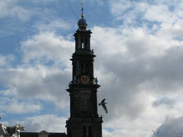 Westerkerk in the clouds