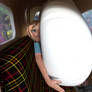 Toon Woman Airbag Inflated