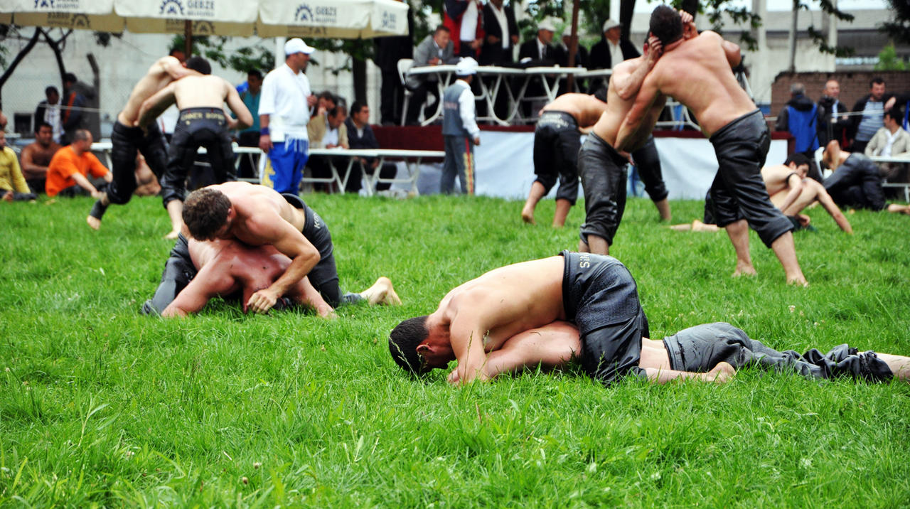 Oil Wrestling