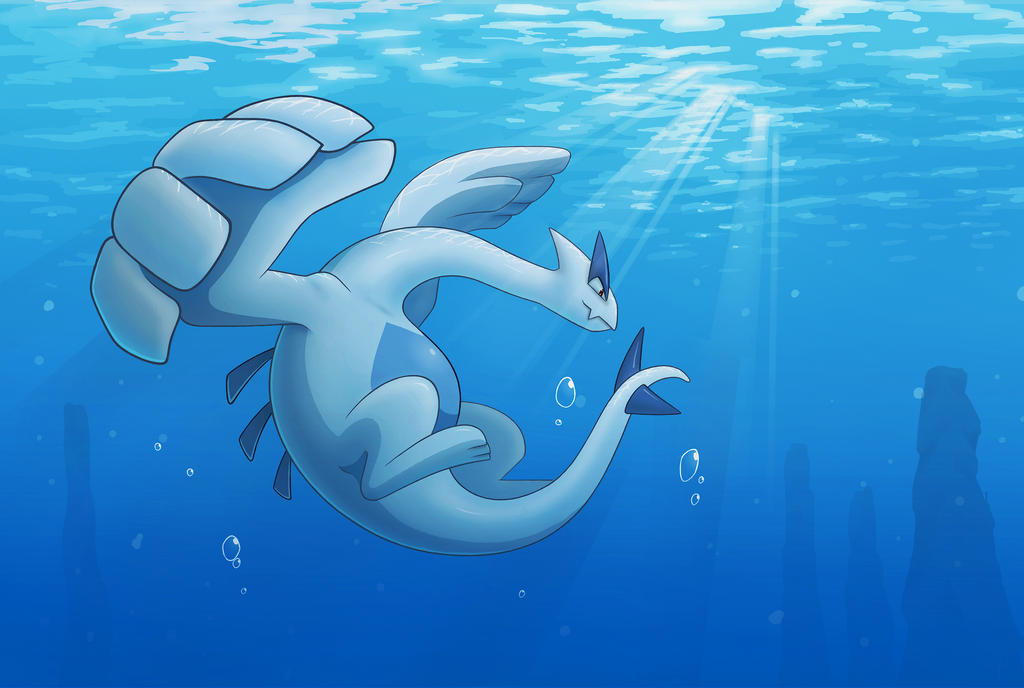 Underwater Pokemon Lugia, Ocean Pokemon HD phone wallpaper