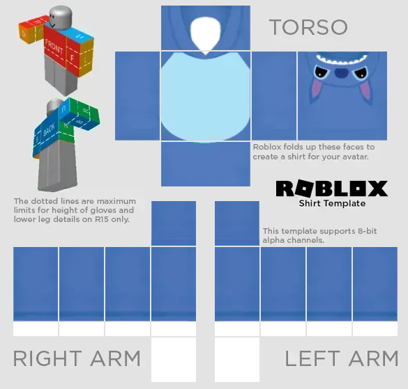 Roblox Stitch Onesie Template by kimpossible3121 on DeviantArt