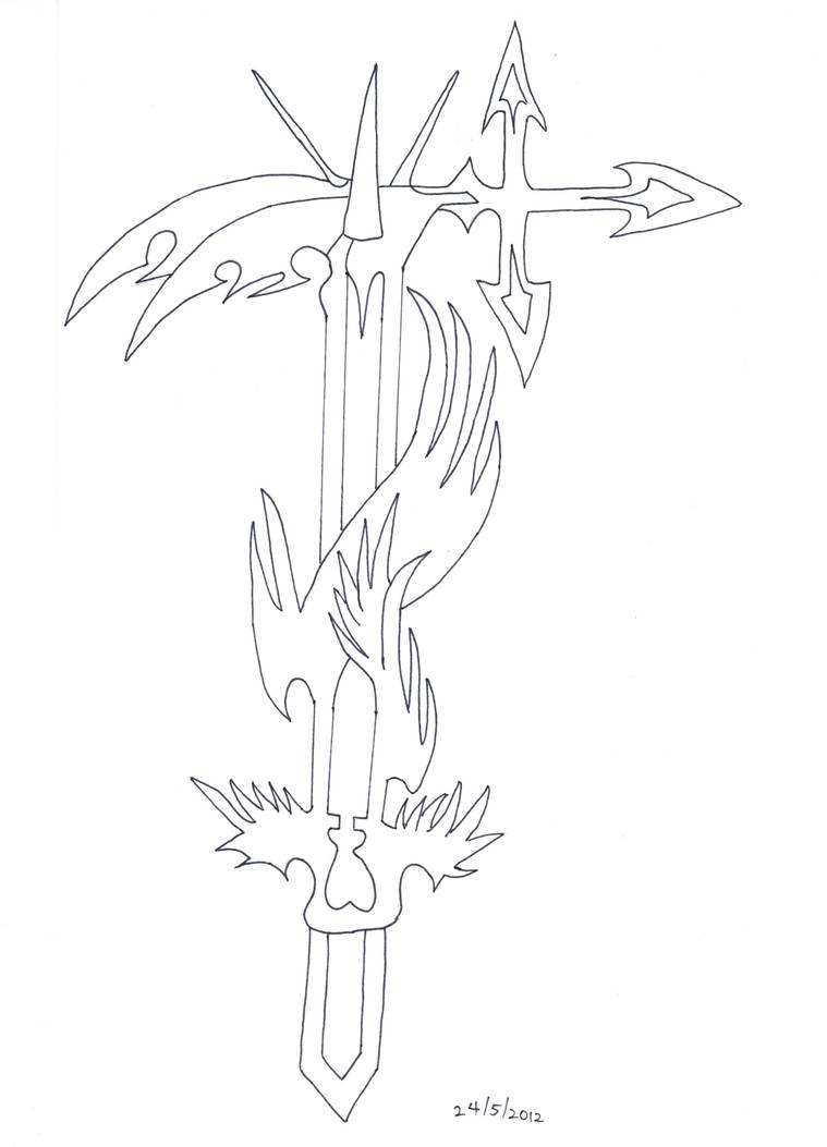 Keyblade Drawing By Hatake Kaze On DeviantArt