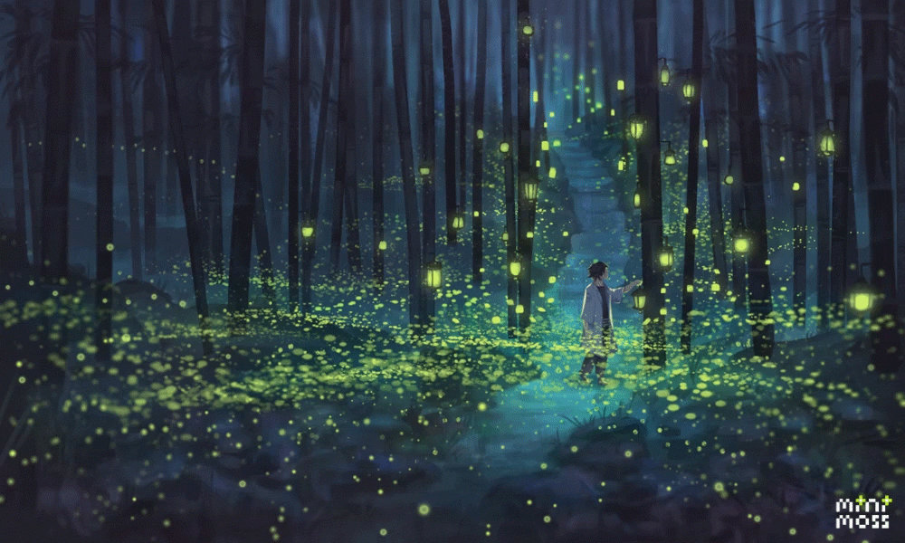 Fireflies by minimoss on DeviantArt