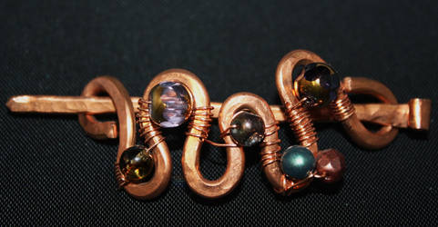 Copper Shawl/ Hair Pin by MeFlyingFree