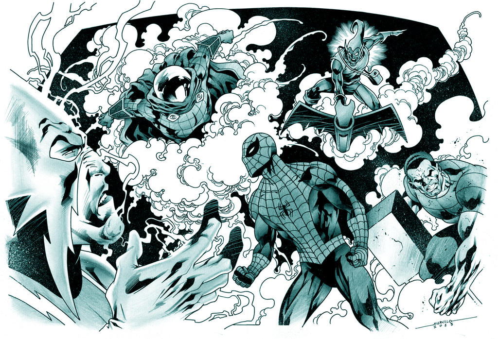 Spider Man VS Villains by marcelomueller