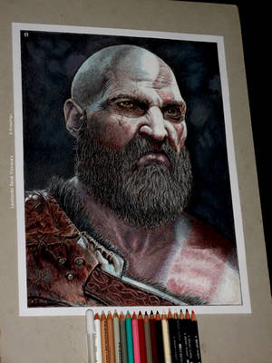 Kratos (from God of War 4) Drawing  by rdrawings25