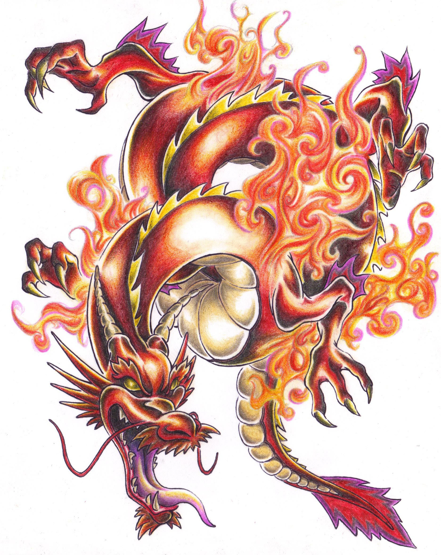 Fire Dragon Tatoo By Danieldeoliveira On DeviantArt fire-dragon-tatoo-by-danieldeoliveira-on-deviantart