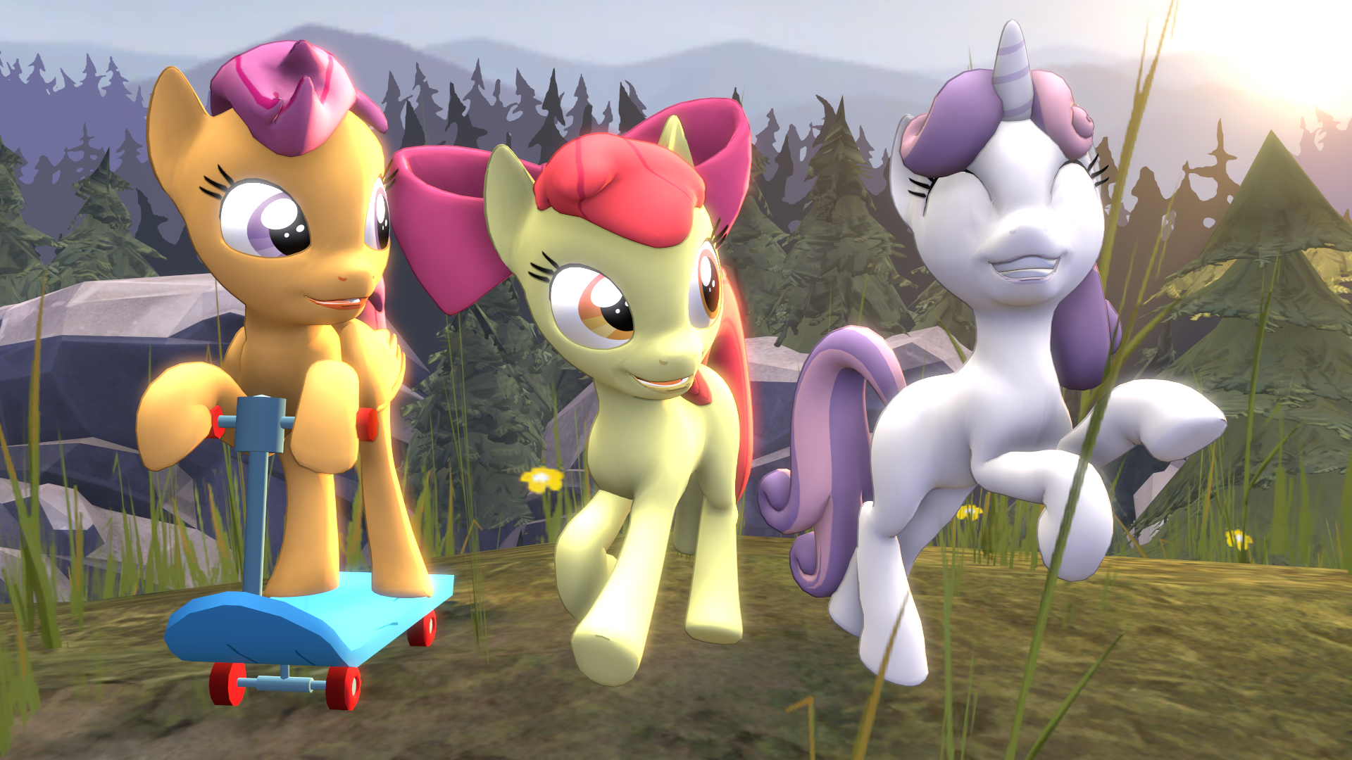 Cutie Mark Crusaders Doing Something Else