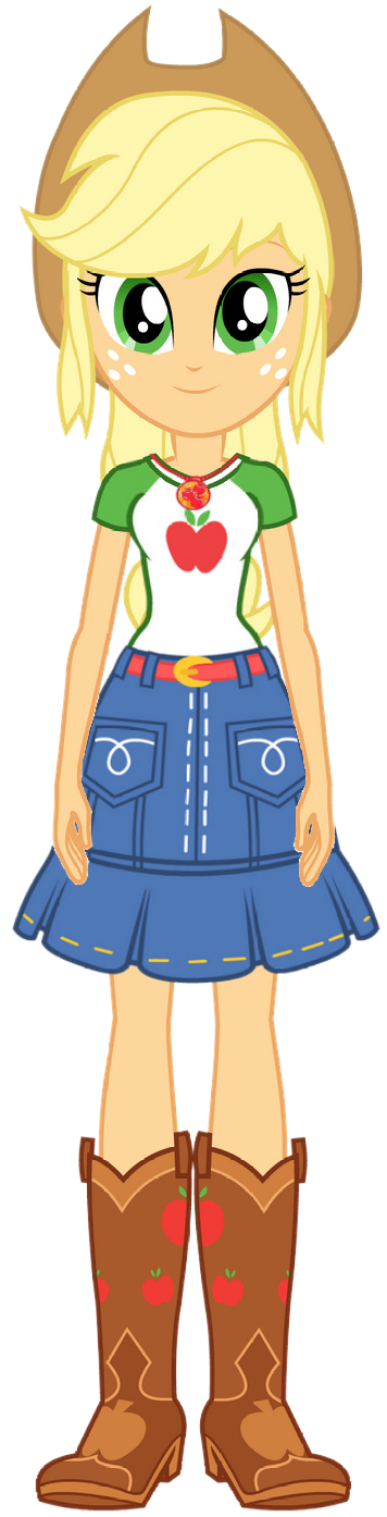 Applejack Front EQG Digital Series Applejack Front Idle by rupahrusyaidi on DeviantArt