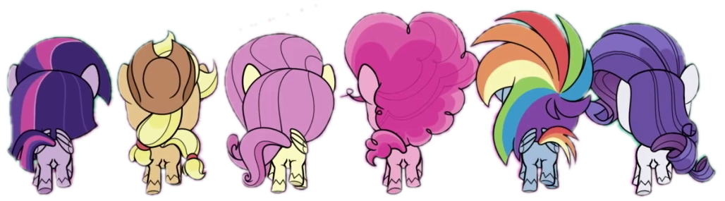 The Back Views of Pony Life Mane 6 by rupahrusyaidi on DeviantArt