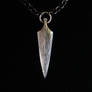 Damascus arrowhead pendant